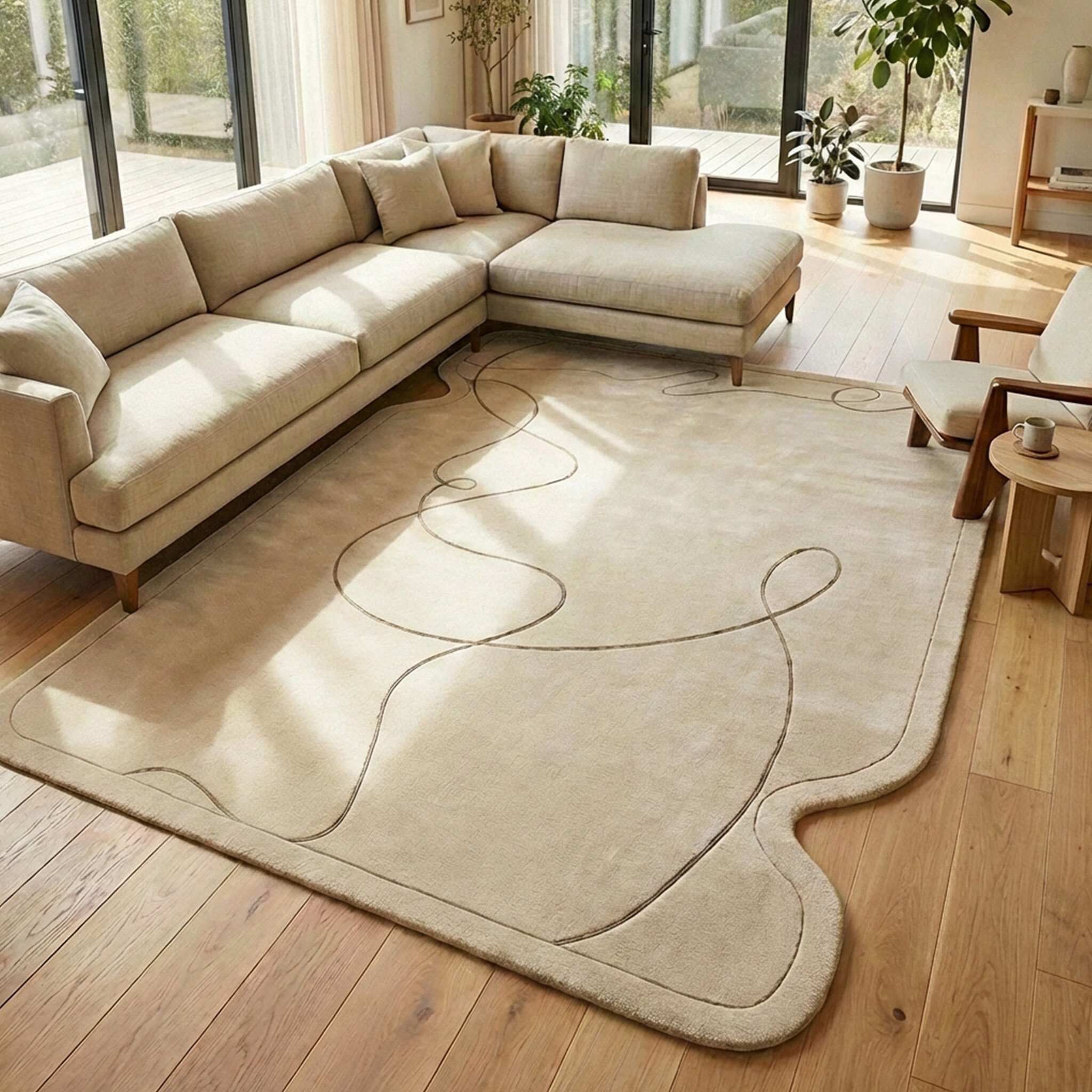 Organisch vloerkleed - Elodie Creme