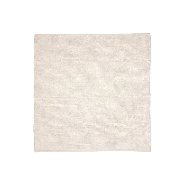 Vierkant wollen vloerkleed - Feline Wit