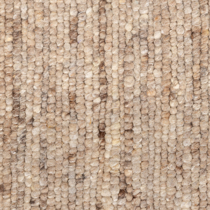 Vierkant wollen vloerkleed - Feline Taupe/Gemeleerd