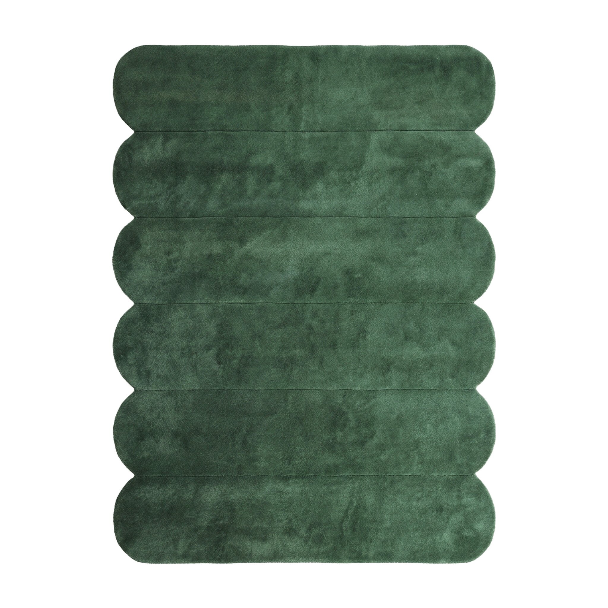 Organisch vloerkleed - Chester Lines Groen - sfeer