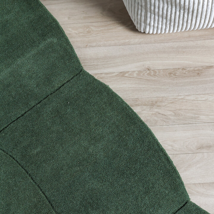 Organisch vloerkleed - Chester Blocks Groen