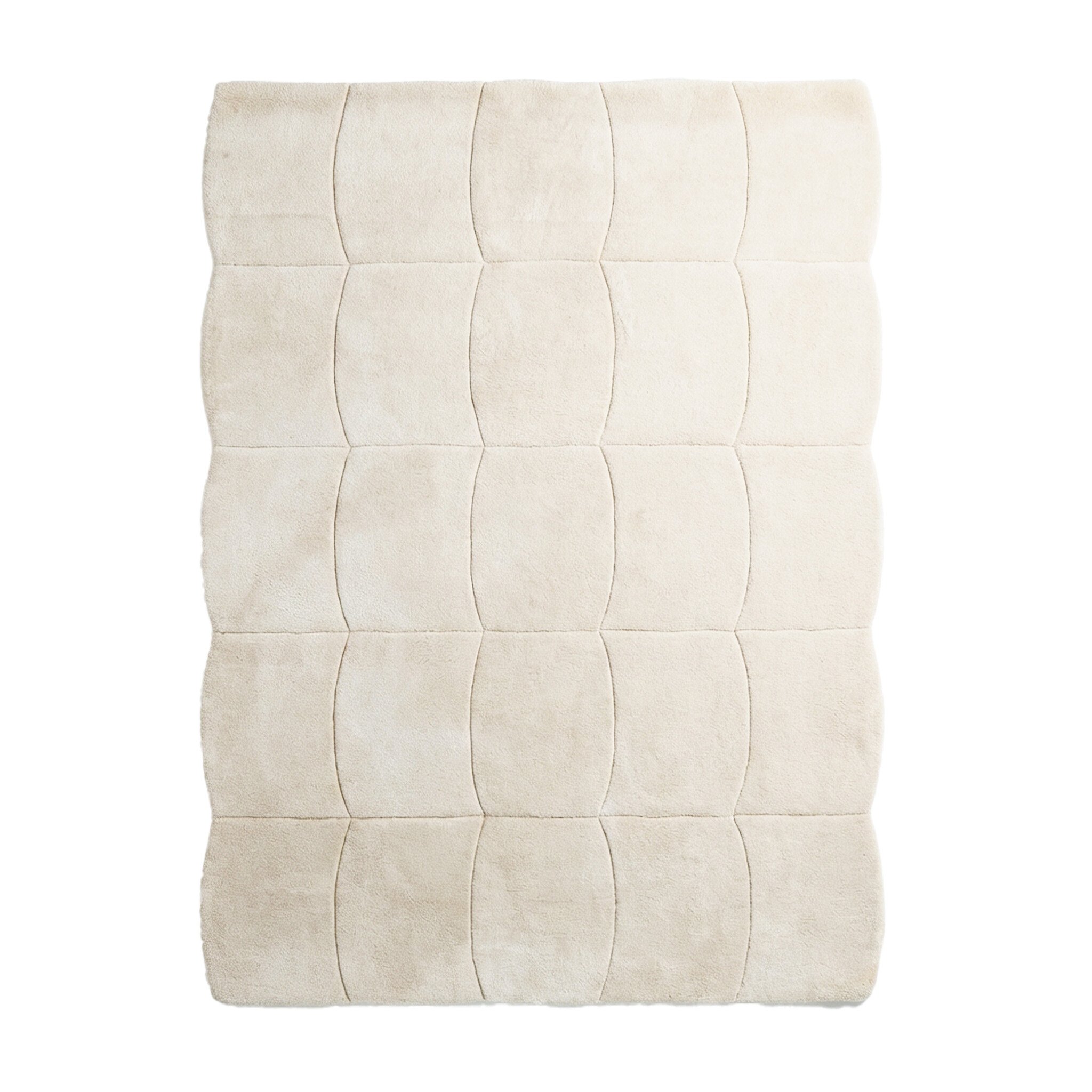 Organisch vloerkleed - Chester Blocks Creme - sfeer