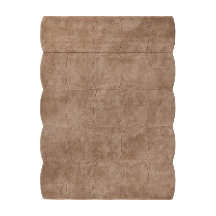 Organisch vloerkleed - Chester Blocks Bruin