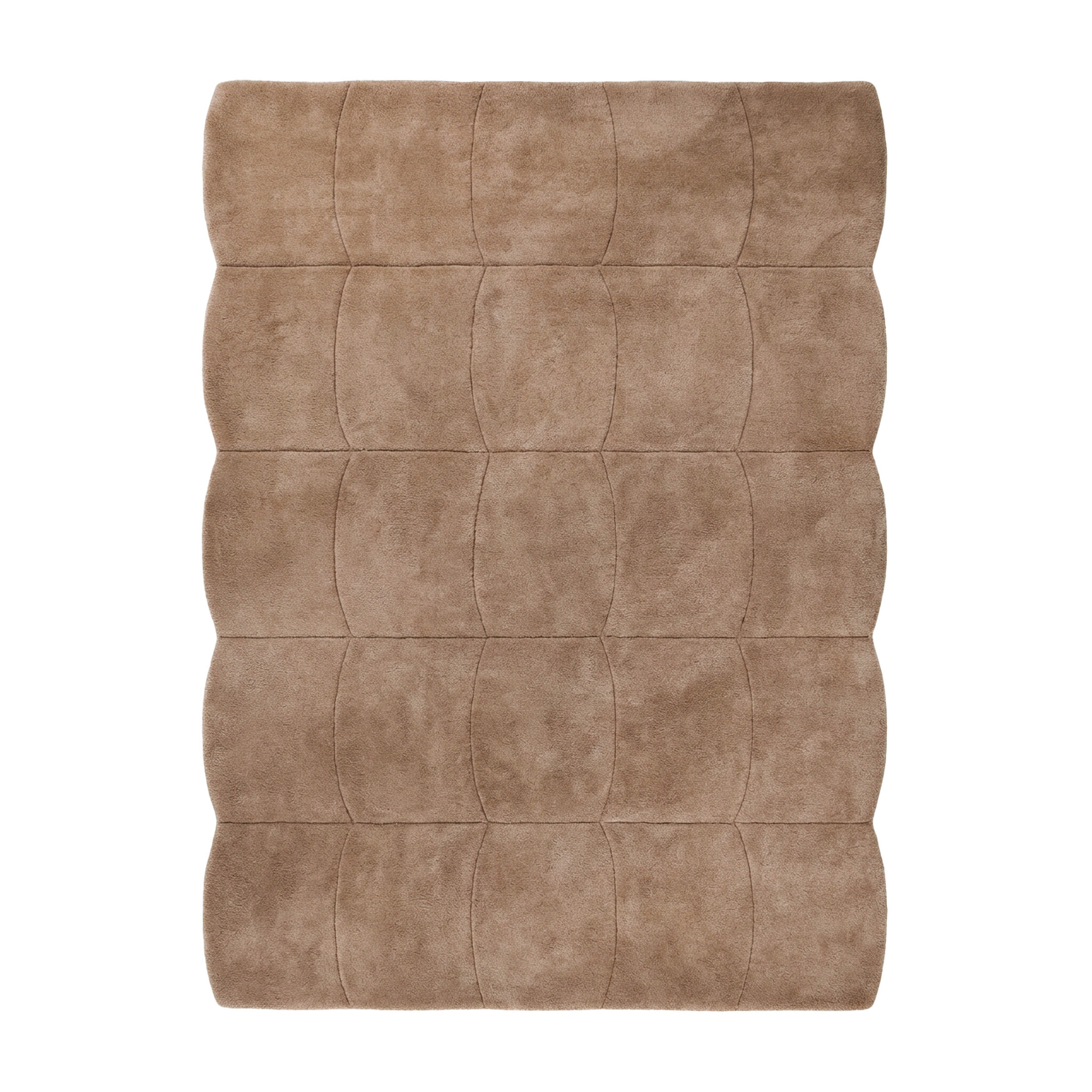 Organisch vloerkleed - Chester Blocks Bruin - sfeer