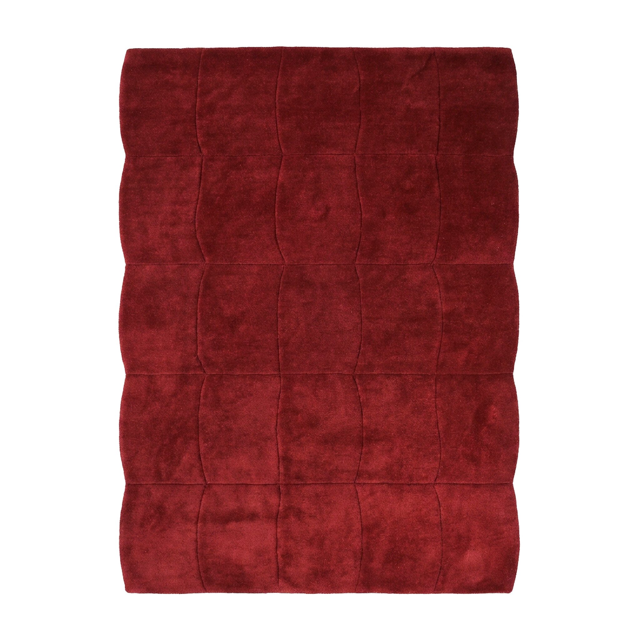 Organisch vloerkleed - Chester Blocks Rood - sfeer