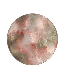 Rond design vloerkleed - Lunara Rood