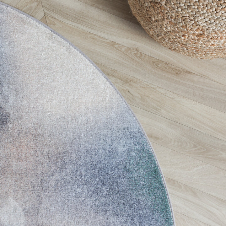 Rond design vloerkleed - Lunara Grijs
