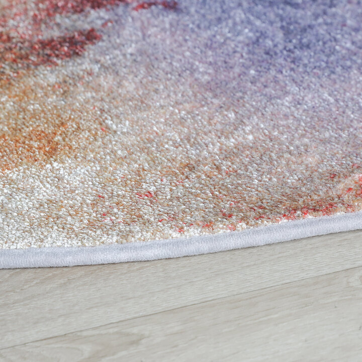 Rond design vloerkleed - Lunara Paars