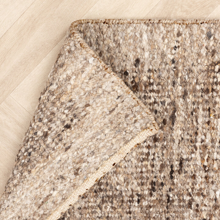 Wollen vloerkleed - Nero Bruin/Gemeleerd 