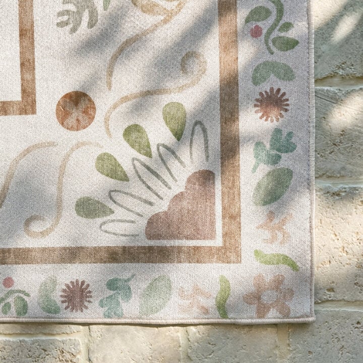 Buitenvloerkleed - Maui Border Wit