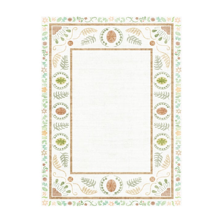 Buitenvloerkleed - Maui Border Wit