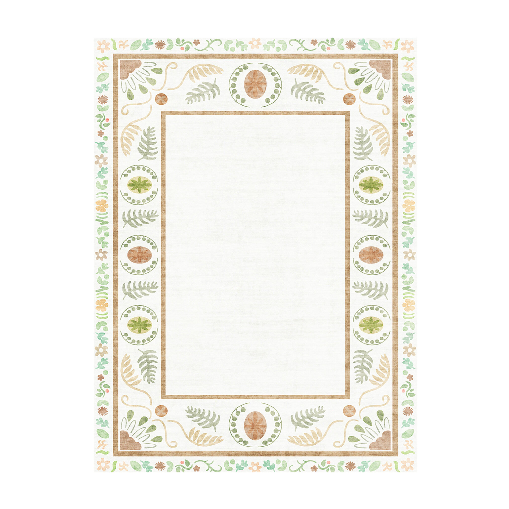 Buitenvloerkleed - Maui Border Wit - sfeer