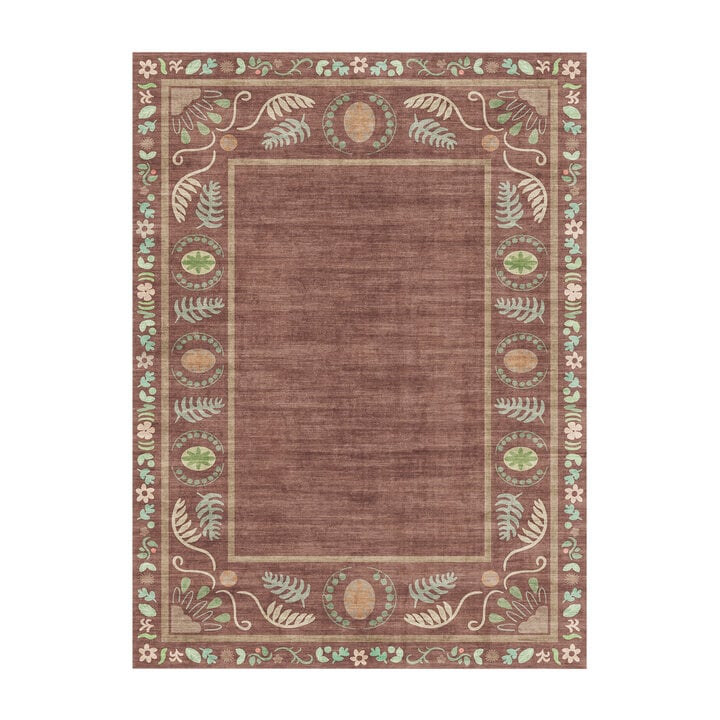 Buitenvloerkleed - Maui Border Bruin