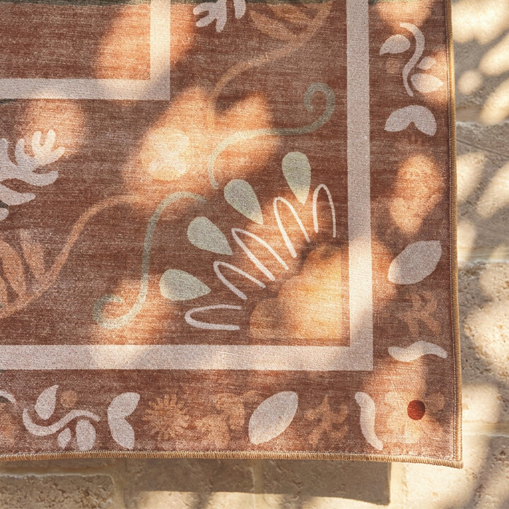 Buitenvloerkleed - Maui Border Terracotta