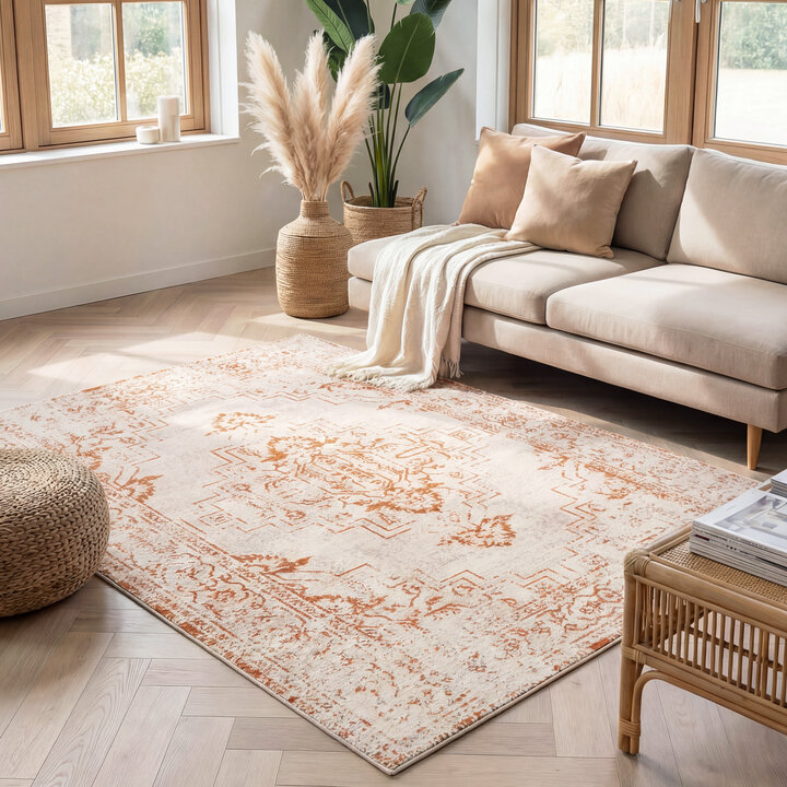 Vintage vloerkleed - Spring Ethnic Creme/Terra