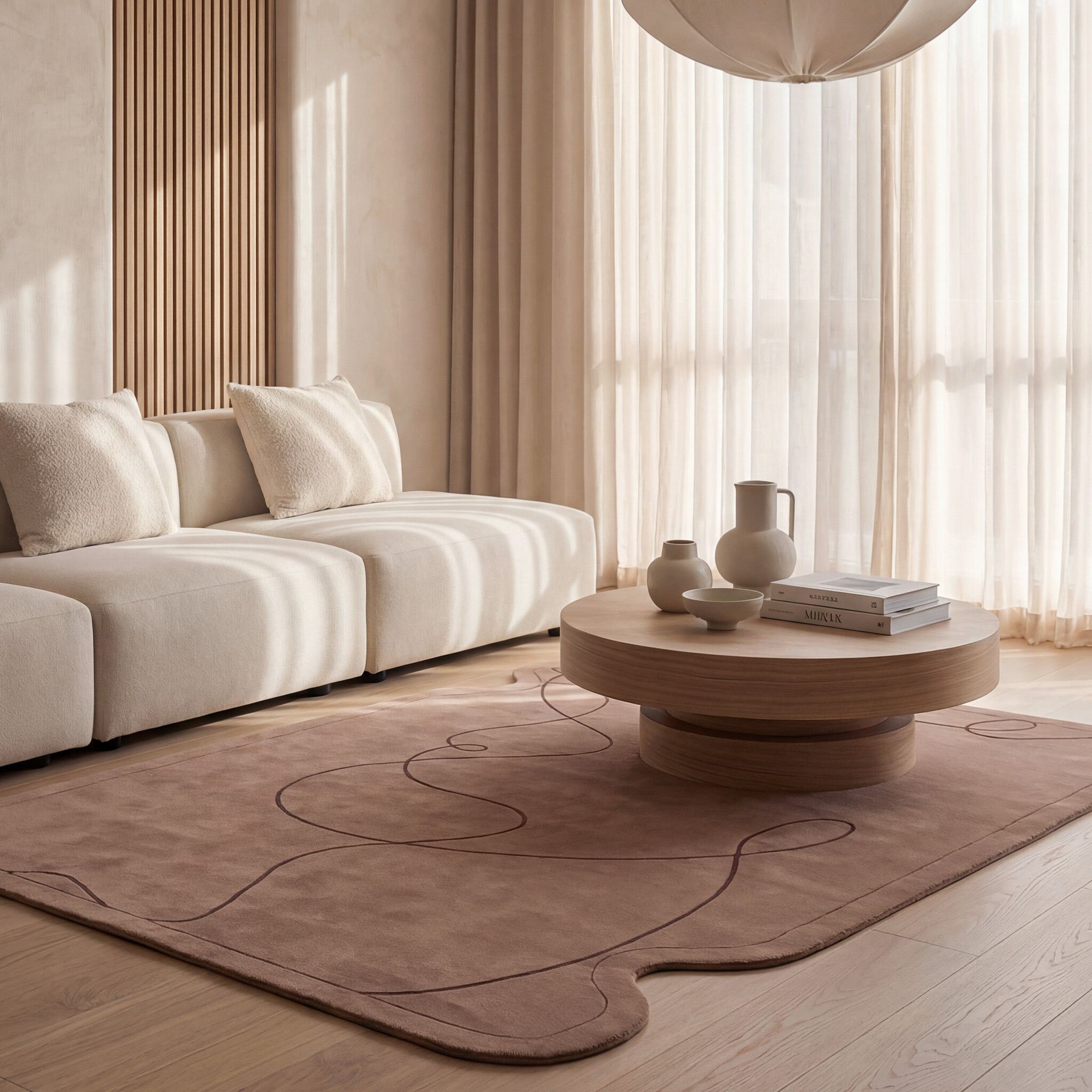 Organisch vloerkleed - Elodie Beige