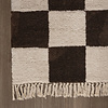 Checkerboard vloerkleed - Blox Fringe Bruin - thumbnail 4