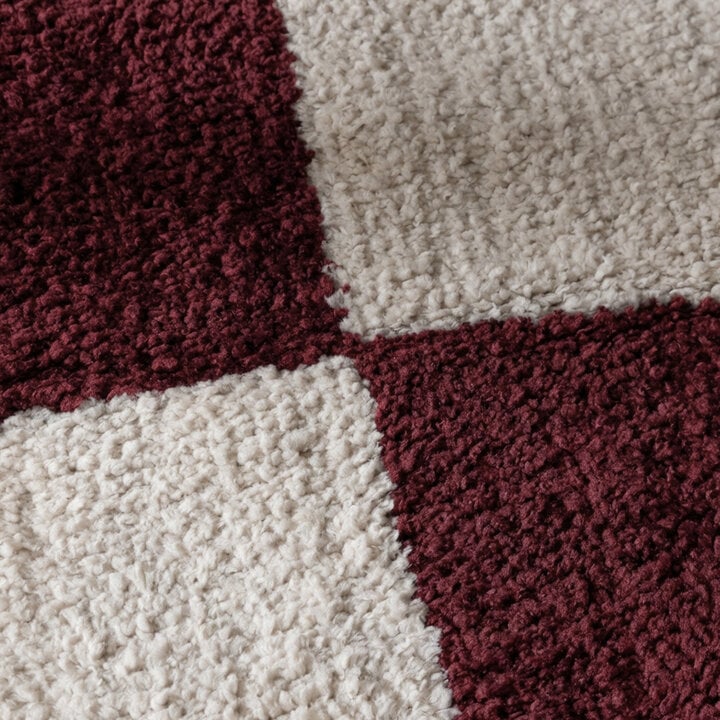 Checkerboard vloerkleed - Blox Fringe Rood