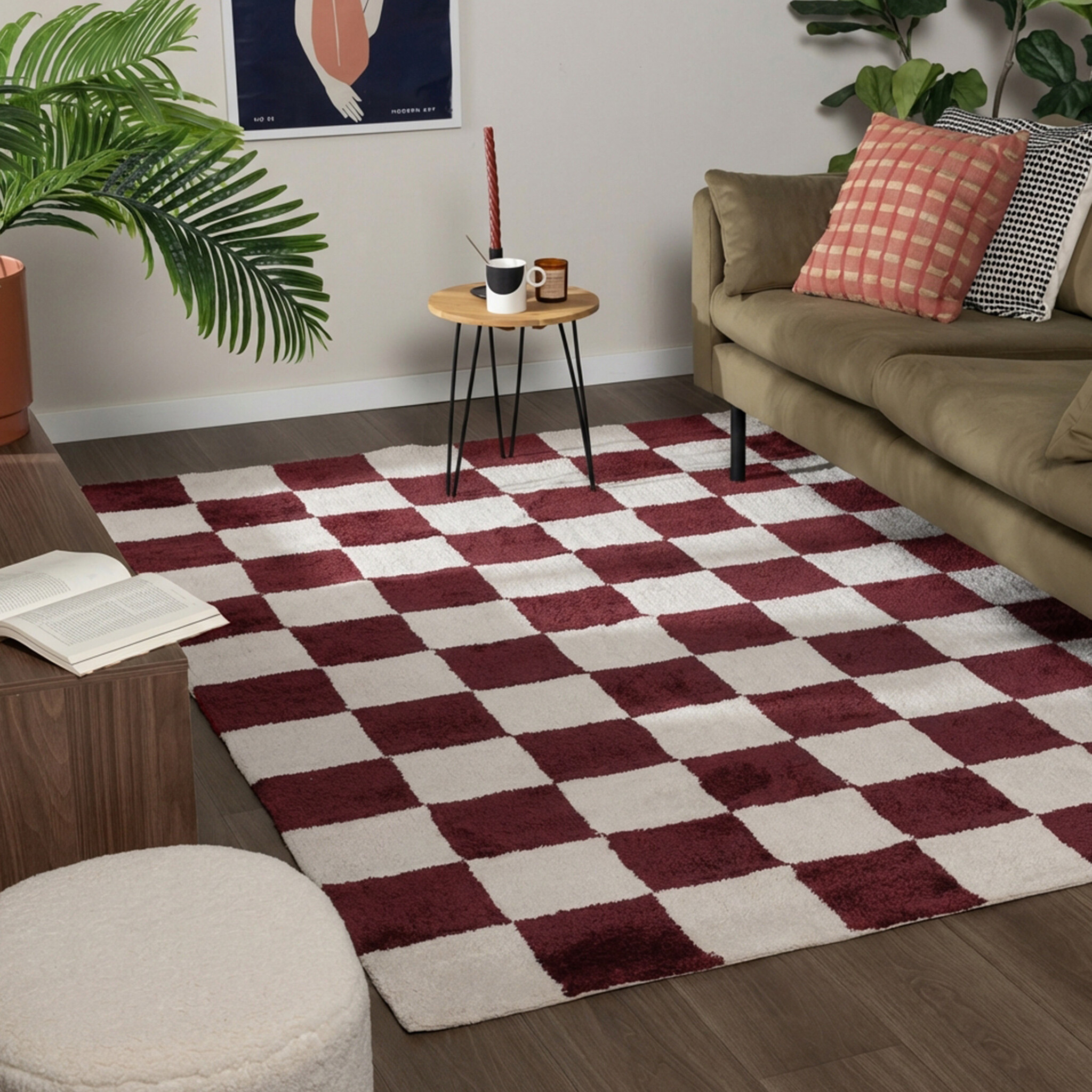 Checkerboard vloerkleed - Blox Rood