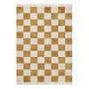 Checkerboard vloerkleed - Blox Fringe Okergeel - thumbnail 1