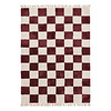 Checkerboard vloerkleed - Blox Fringe Rood - thumbnail 1