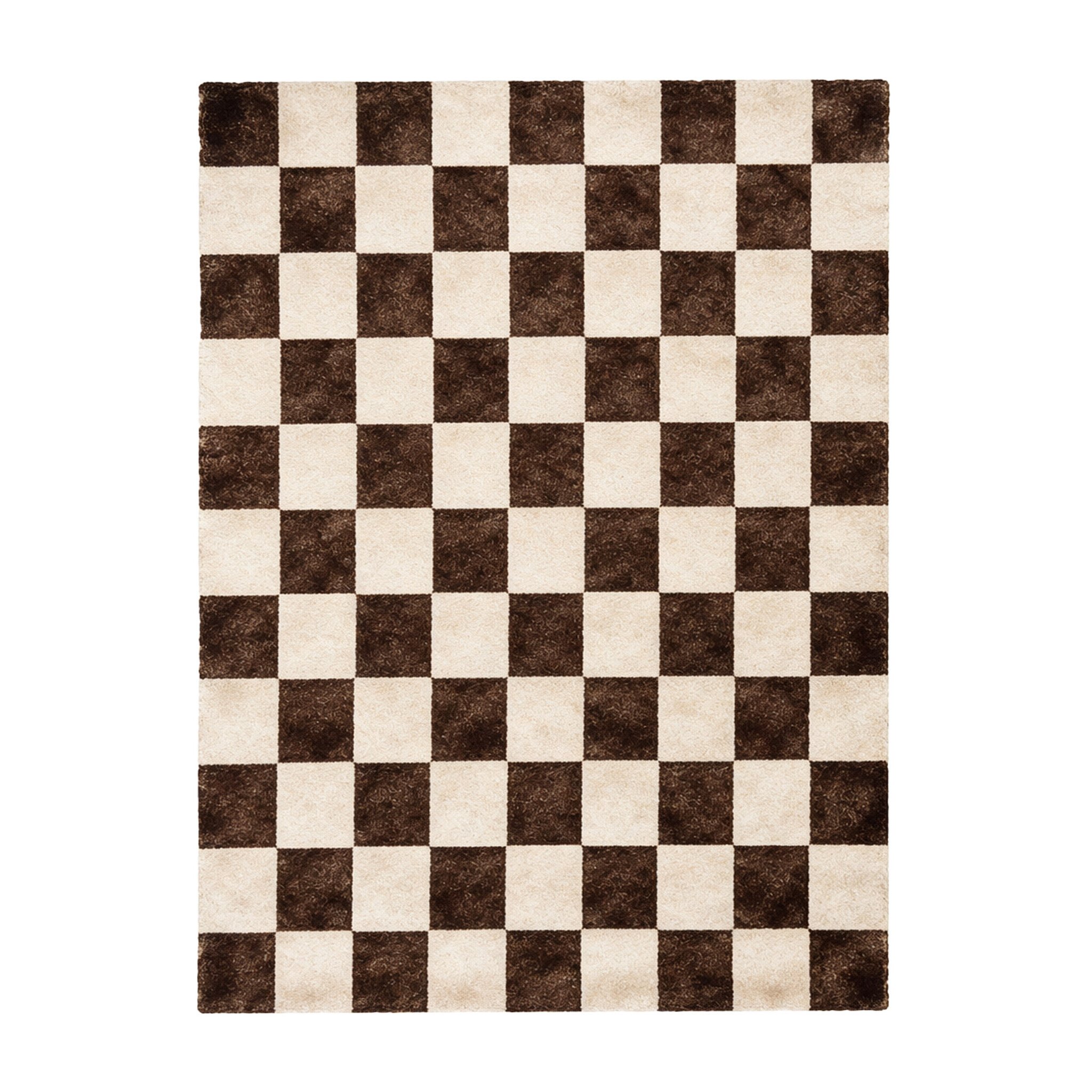 Checkerboard vloerkleed - Blox Bruin - sfeer