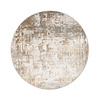 Rond wasbaar vloerkleed - Misha Grunge Creme/Bruin - thumbnail 1