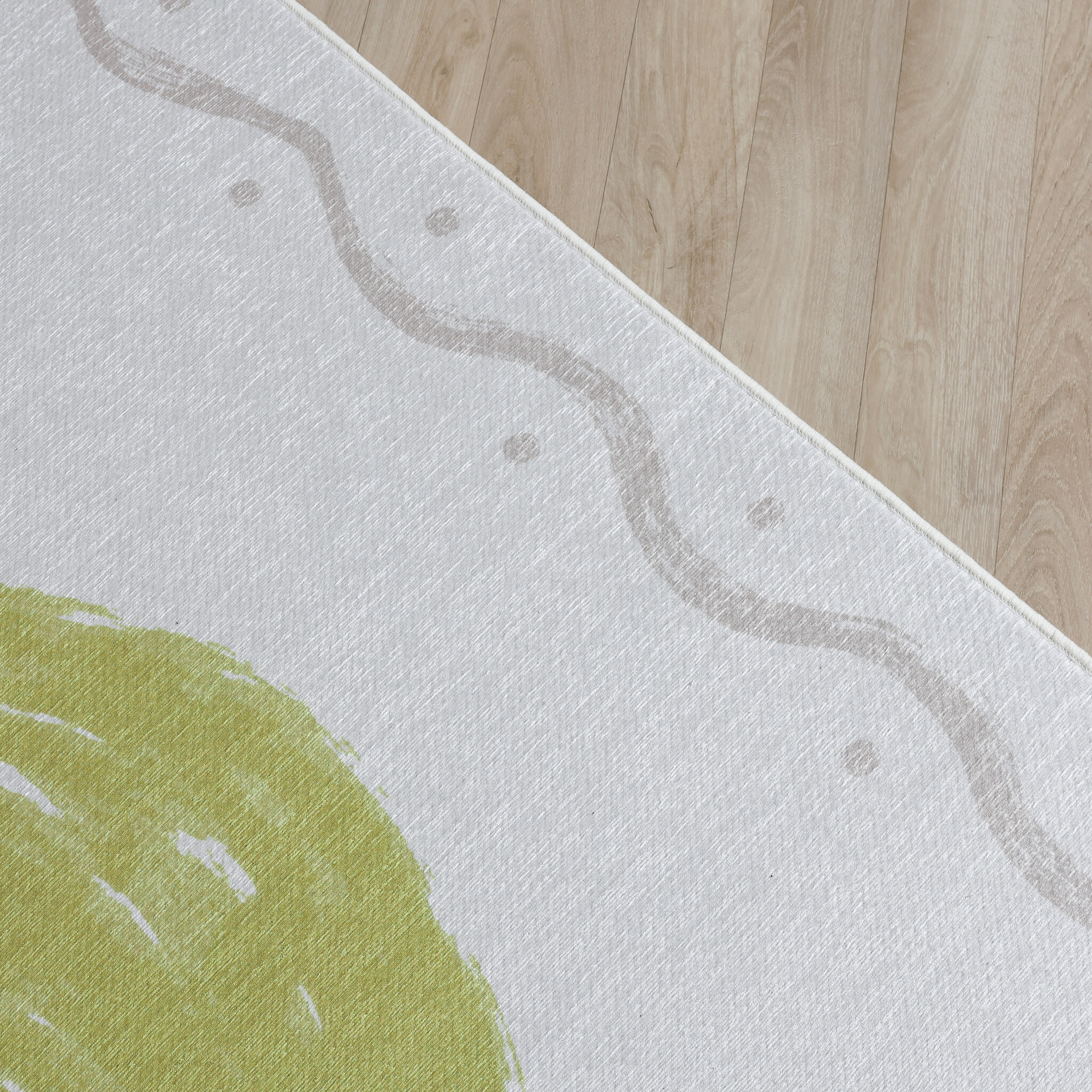 Wasbaar kindervloerkleed - Mick Citroen Geel - sfeer