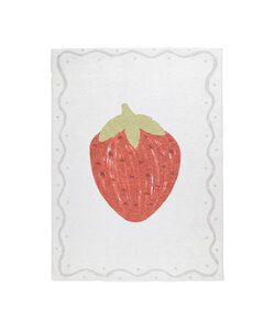 Wasbaar kindervloerkleed - Mick Aarbei Rood