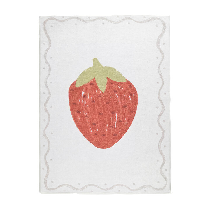 Wasbaar kindervloerkleed - Mick Aarbei Rood