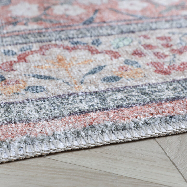 Vintage vloerkleed - Matteo Floral Terra/Beige