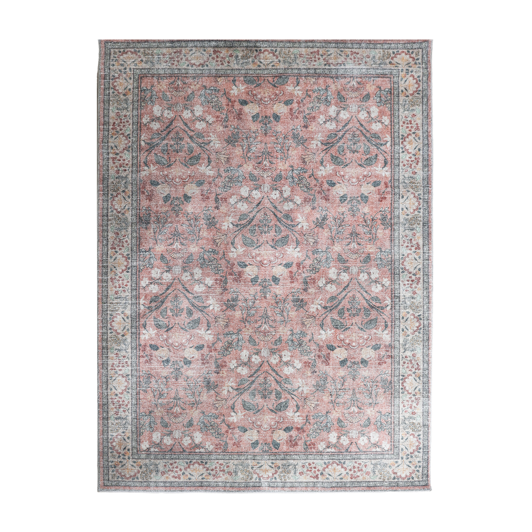 Vintage vloerkleed - Matteo Floral Terra/Beige - sfeer