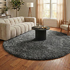 Rond Shaggy vloerkleed - Blaze Grijs - thumbnail