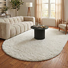 Ovaal Shaggy vloerkleed - Blaze Wit - thumbnail