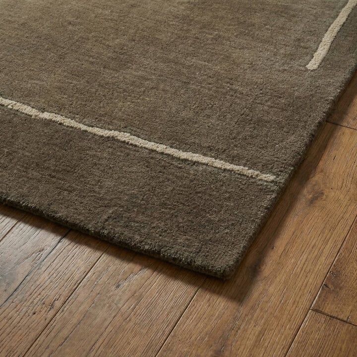 Wollen vloerkleed - Harvey Lines Bruin