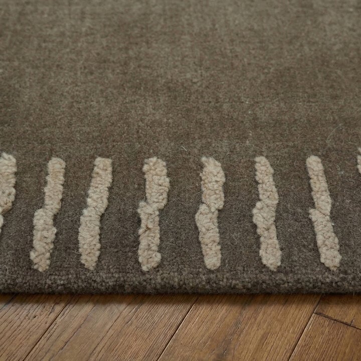 Wollen vloerkleed - Harvey Lines Bruin