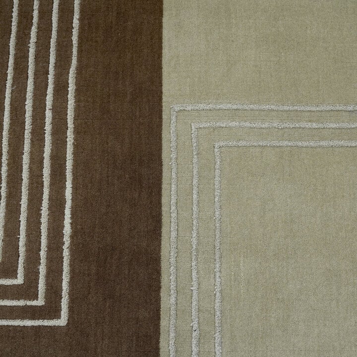 Wollen vloerkleed - Harvey Lines Groen