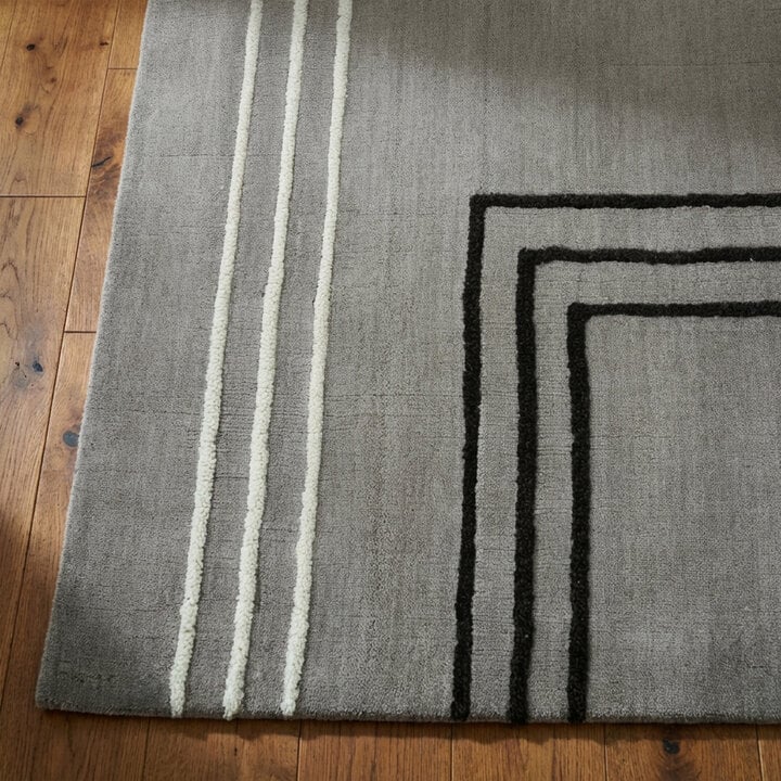 Wollen vloerkleed - Harvey Lines Grijs