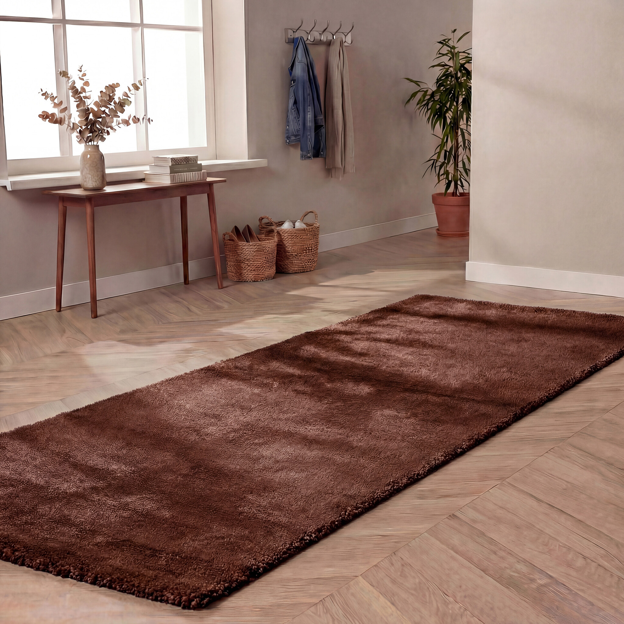 Wasbare loper - Clean Donkerbruin