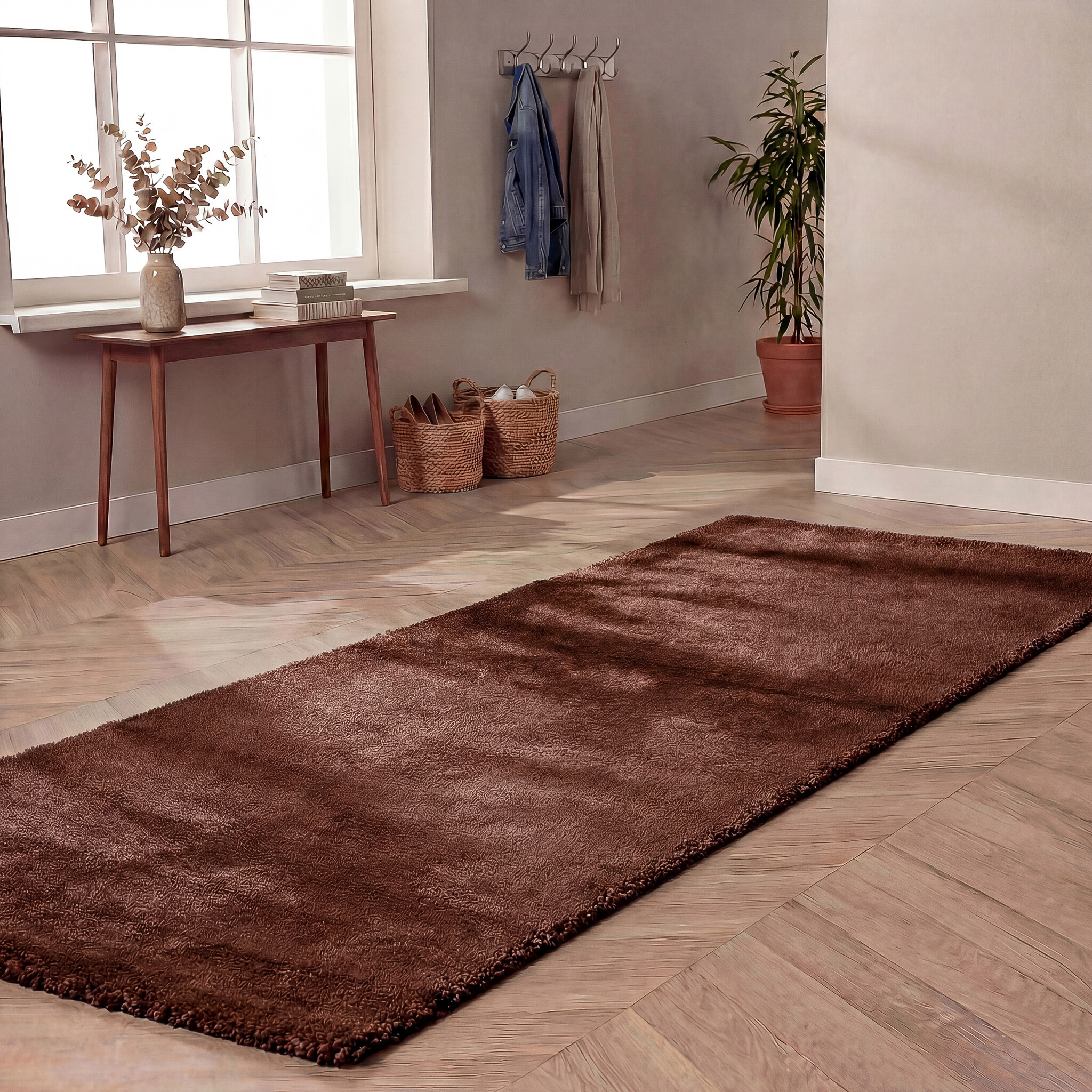 Wasbare loper - Clean Donkerbruin