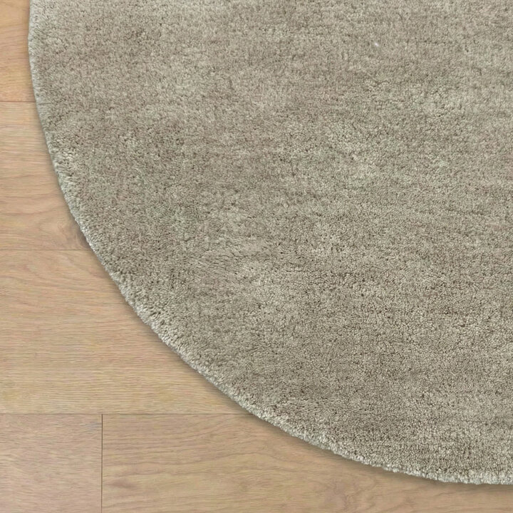 Rond wollen vloerkleed - Leone Grijs