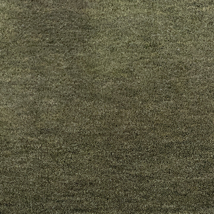 Rond wollen vloerkleed - Leone Groen