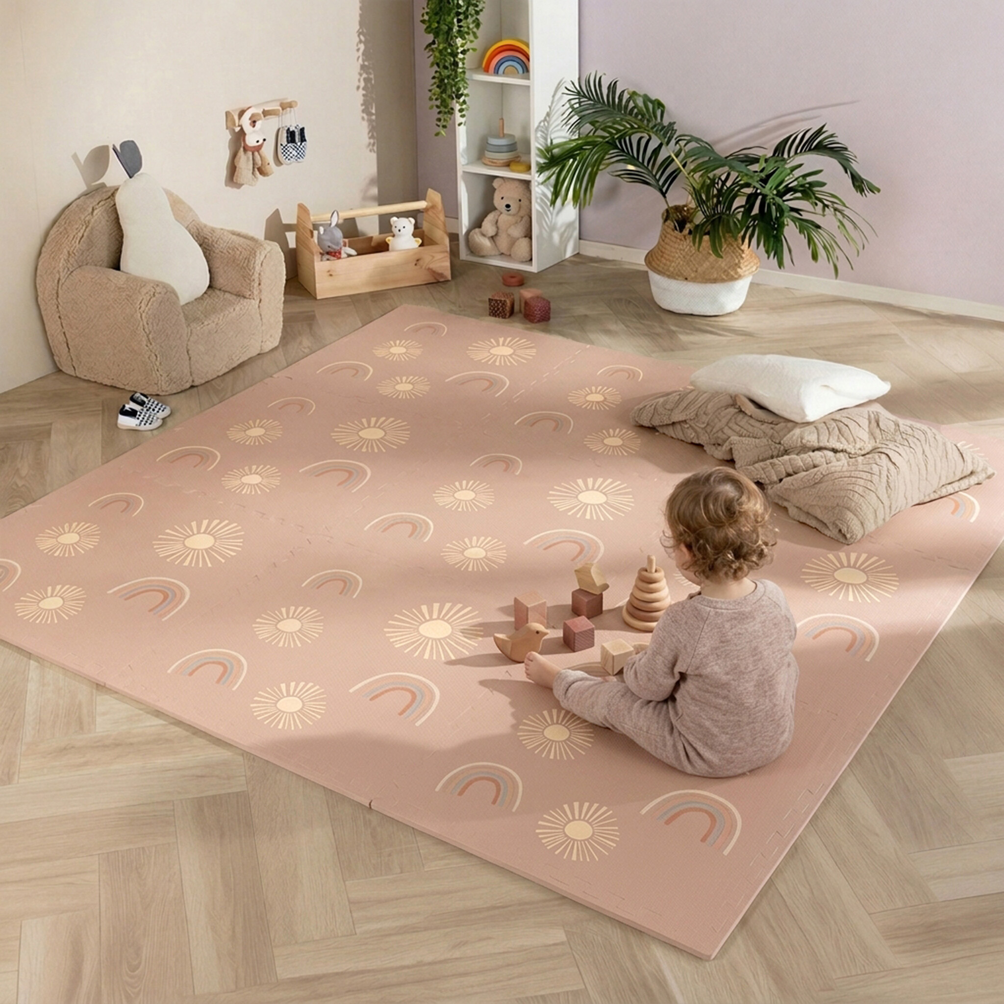 Foam puzzelmat - Alfie XL Sun Roze