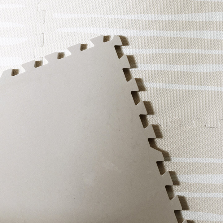 Foam puzzelmat - Alfie XL Stripes Grijs/Beige 