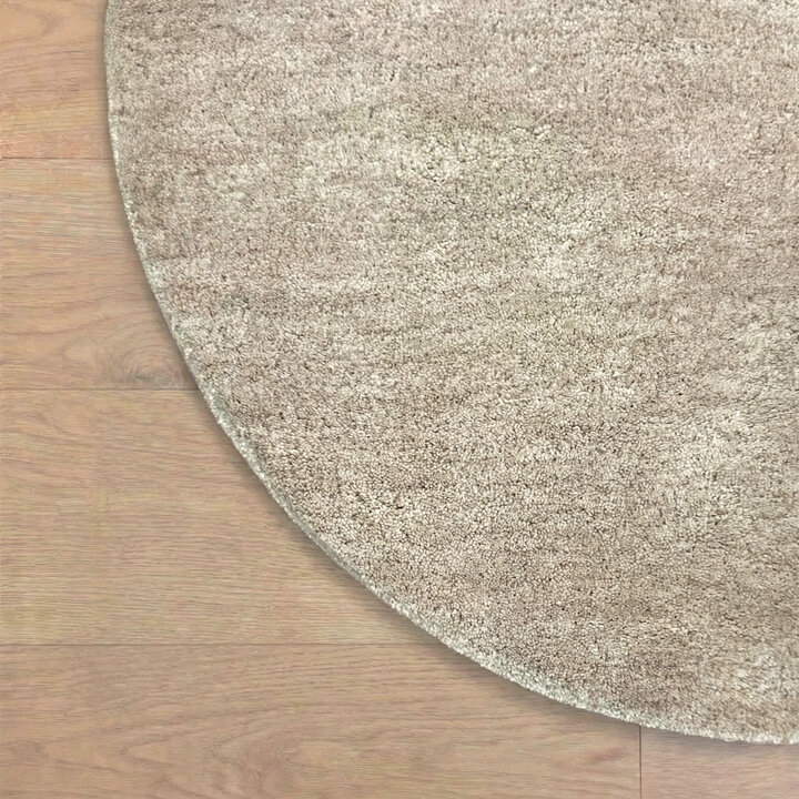 Rond wollen vloerkleed - Leone Wit