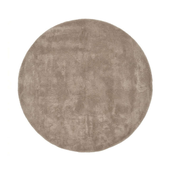 Rond wollen vloerkleed - Leone Taupe