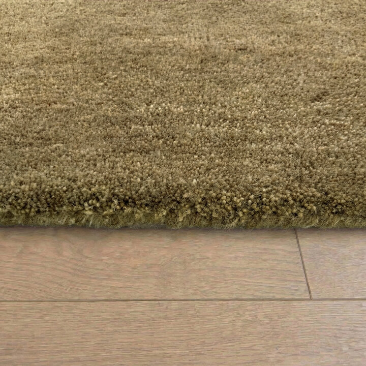 Rond wollen vloerkleed - Leone Olijfgroen