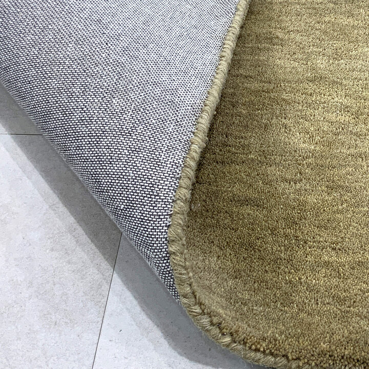 Rond wollen vloerkleed - Leone Olijfgroen