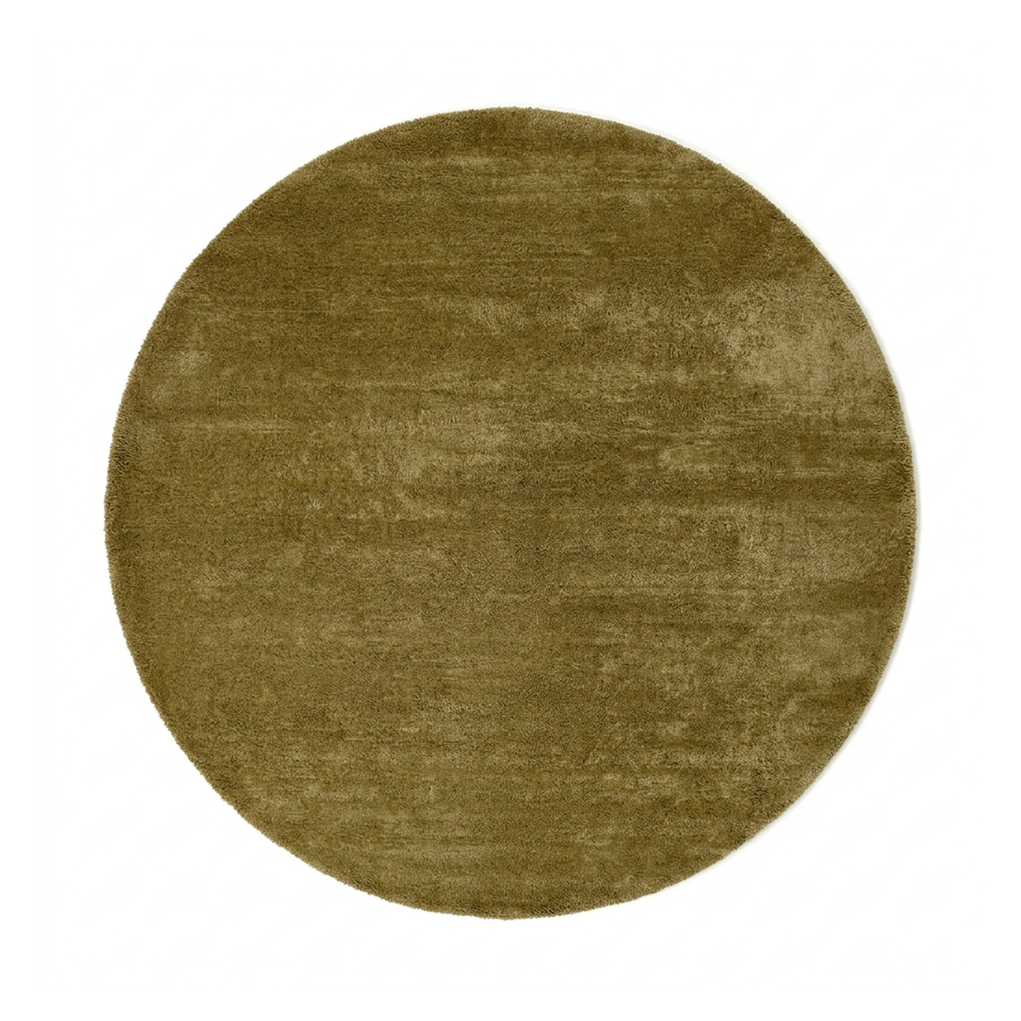 Rond wollen vloerkleed - Leone Olijfgroen - sfeer