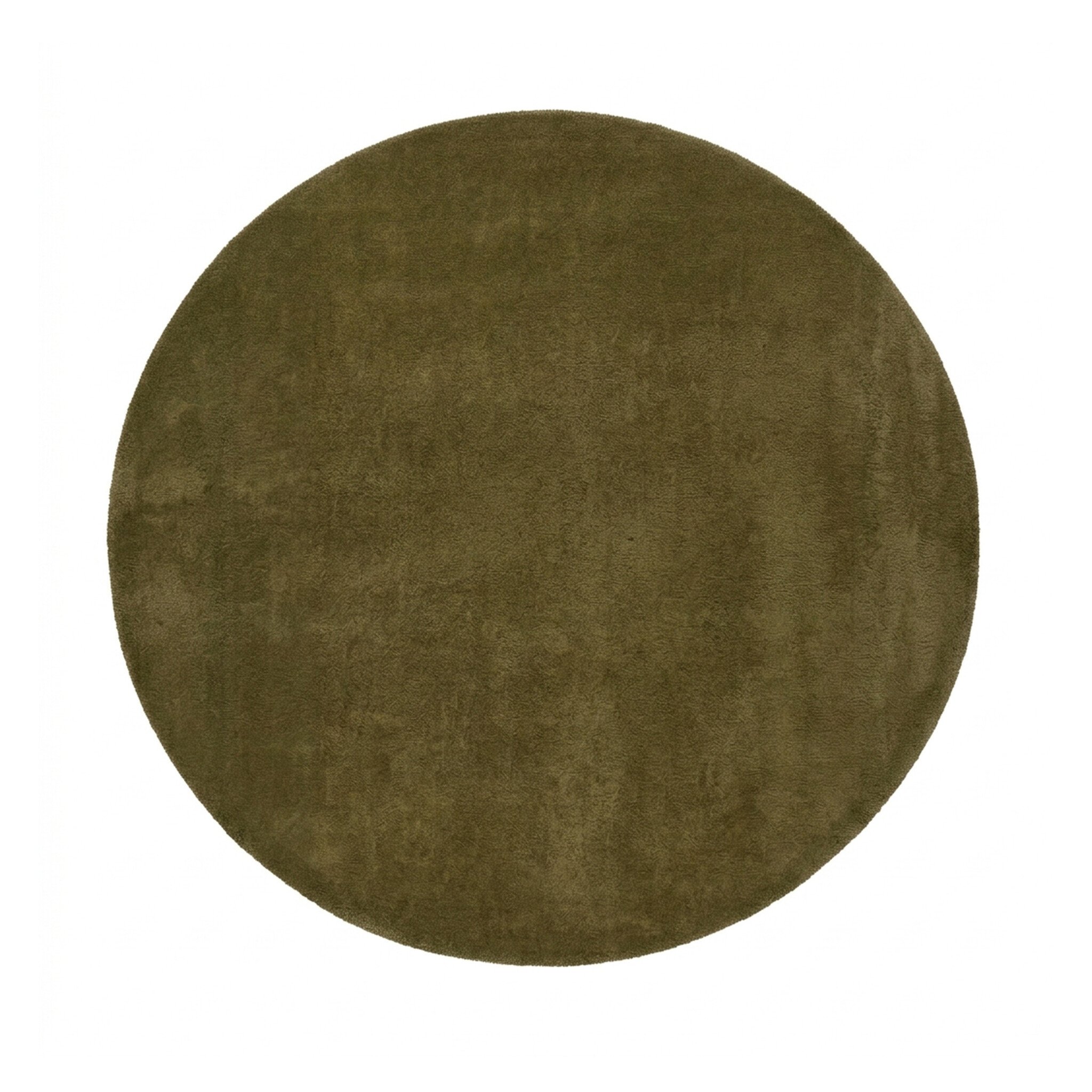 Rond wollen vloerkleed - Leone Groen - sfeer